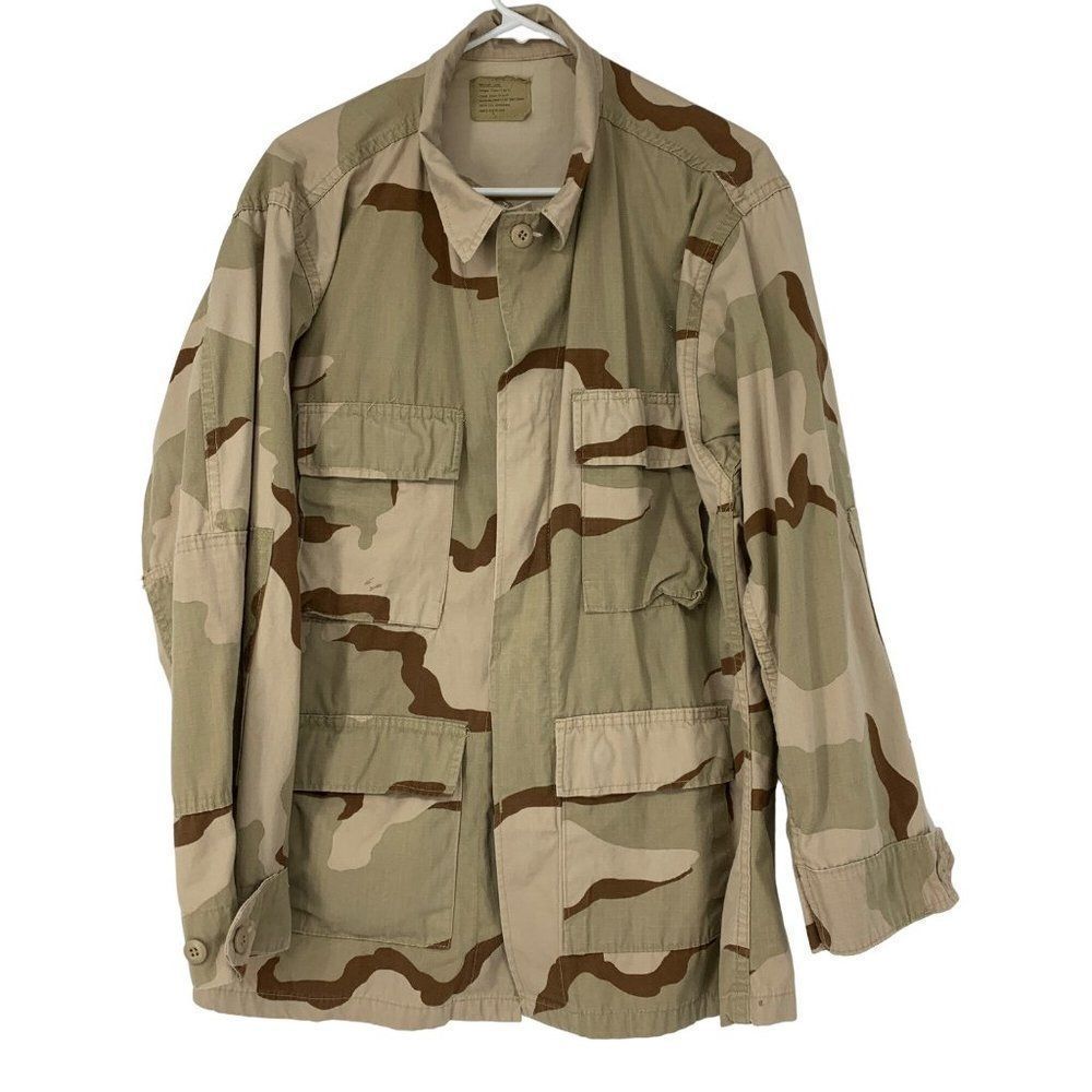DCU BDU Shirt Coat Medium Long Twill Desert Tri-Color Camo Military Combat 3040